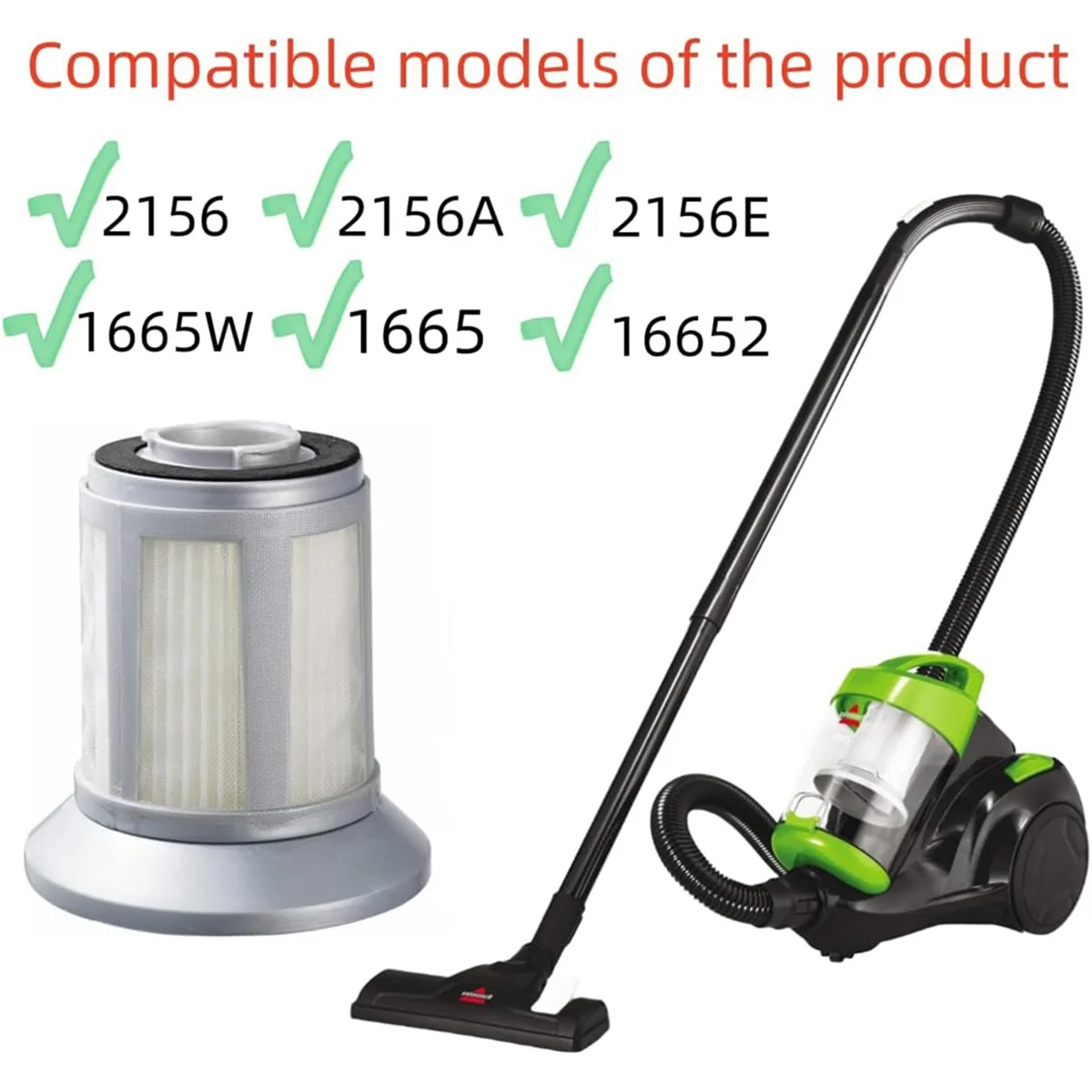 A97G Vervanging Filter voor Zakloze Bus Stofzuiger 2156 2156A 2156E 1665 16652 1665 W Deel 1613056