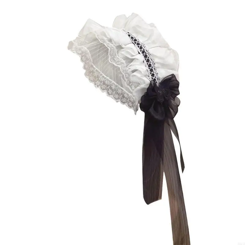 

M6CD Charm Bows Headpiece Soft Polyester Headwear Women Adjustable Headbands for Everyday Wear and Retros Themed Event