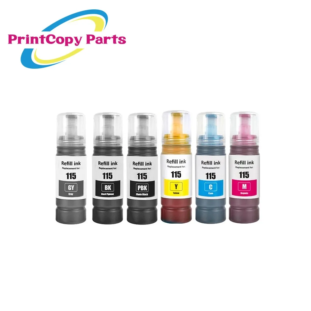 1Set 6 Color 115 Refill Dye Ink Kits for Epson L8160 Printer 70ml / Bottle