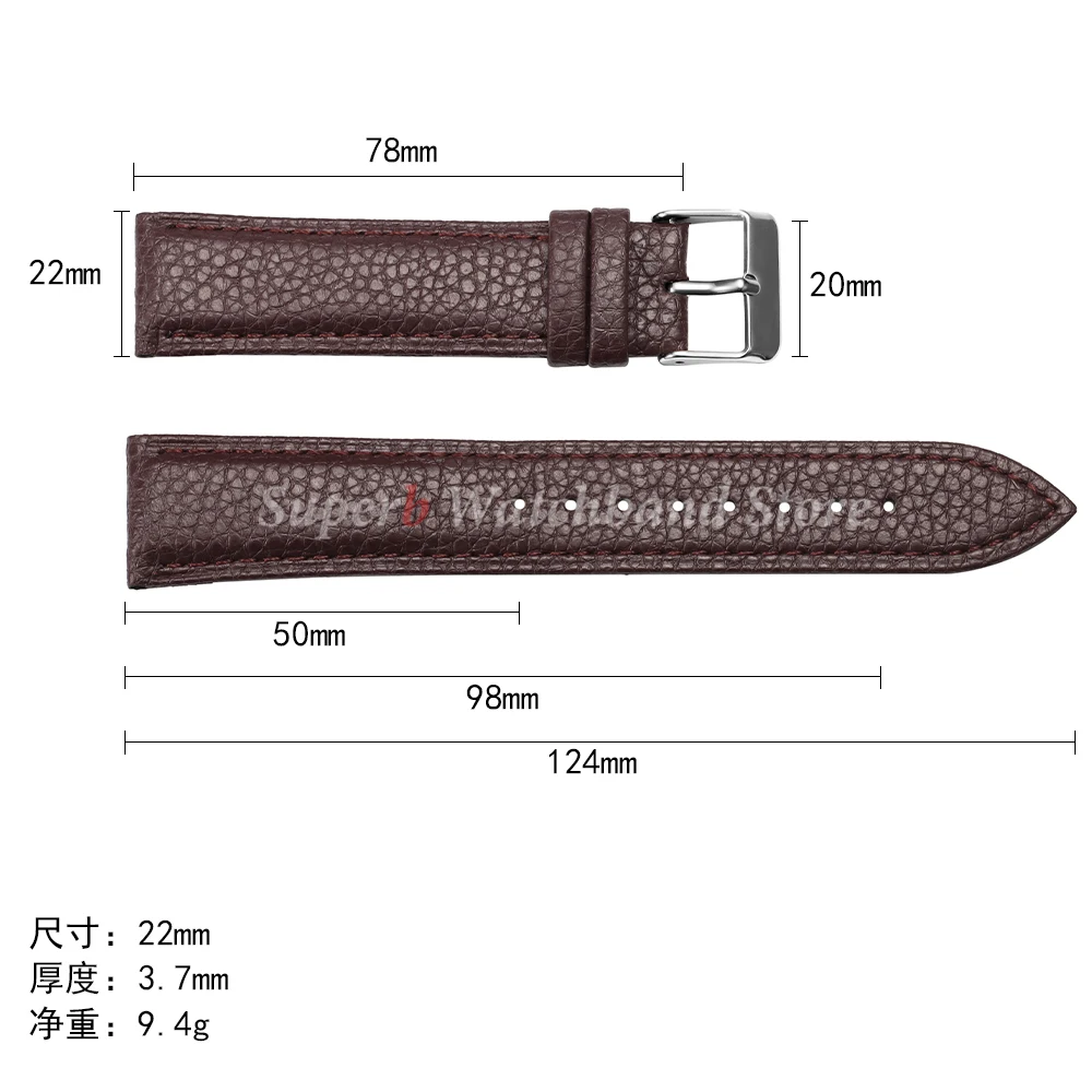 الجلود حزام (استيك) ساعة 10/12/14/16/18/20/22 مللي متر الليتشي نمط تصميم حزام لهواوي GT5/4/3 رجل امرأة حزام الساعات اكسسوارات