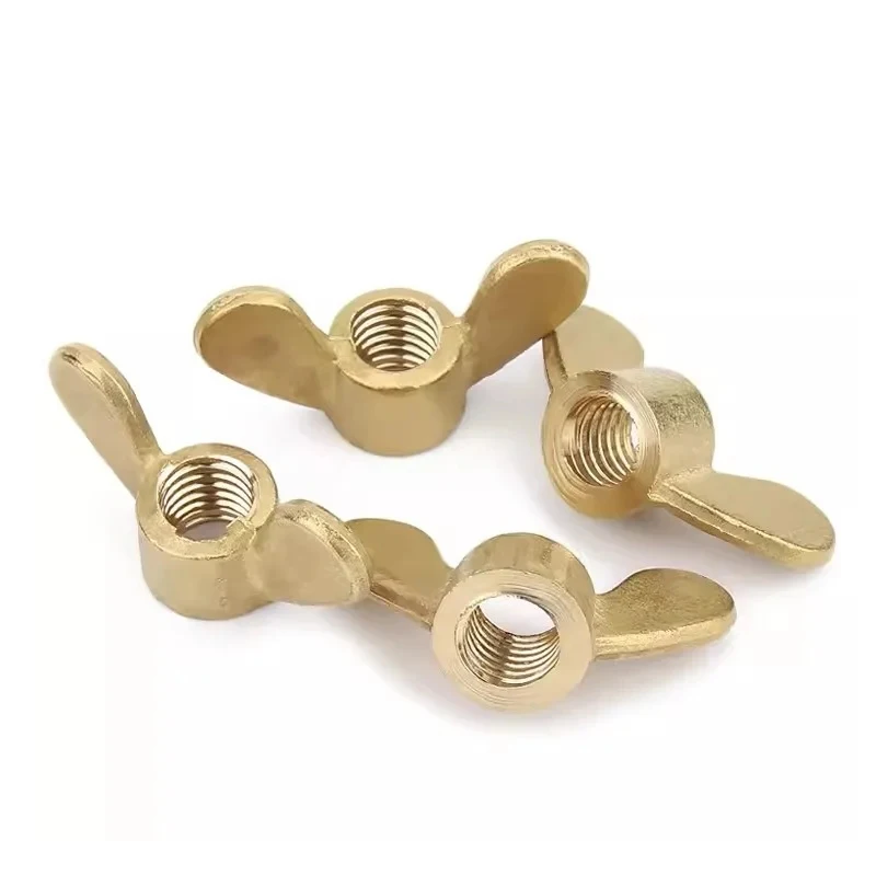 M3 M4 M5 M6 M8 M10 M12 M14 M16 M20 Brass Nut / Heavy Duty Brass Wing Nut For Machinery & Furniture