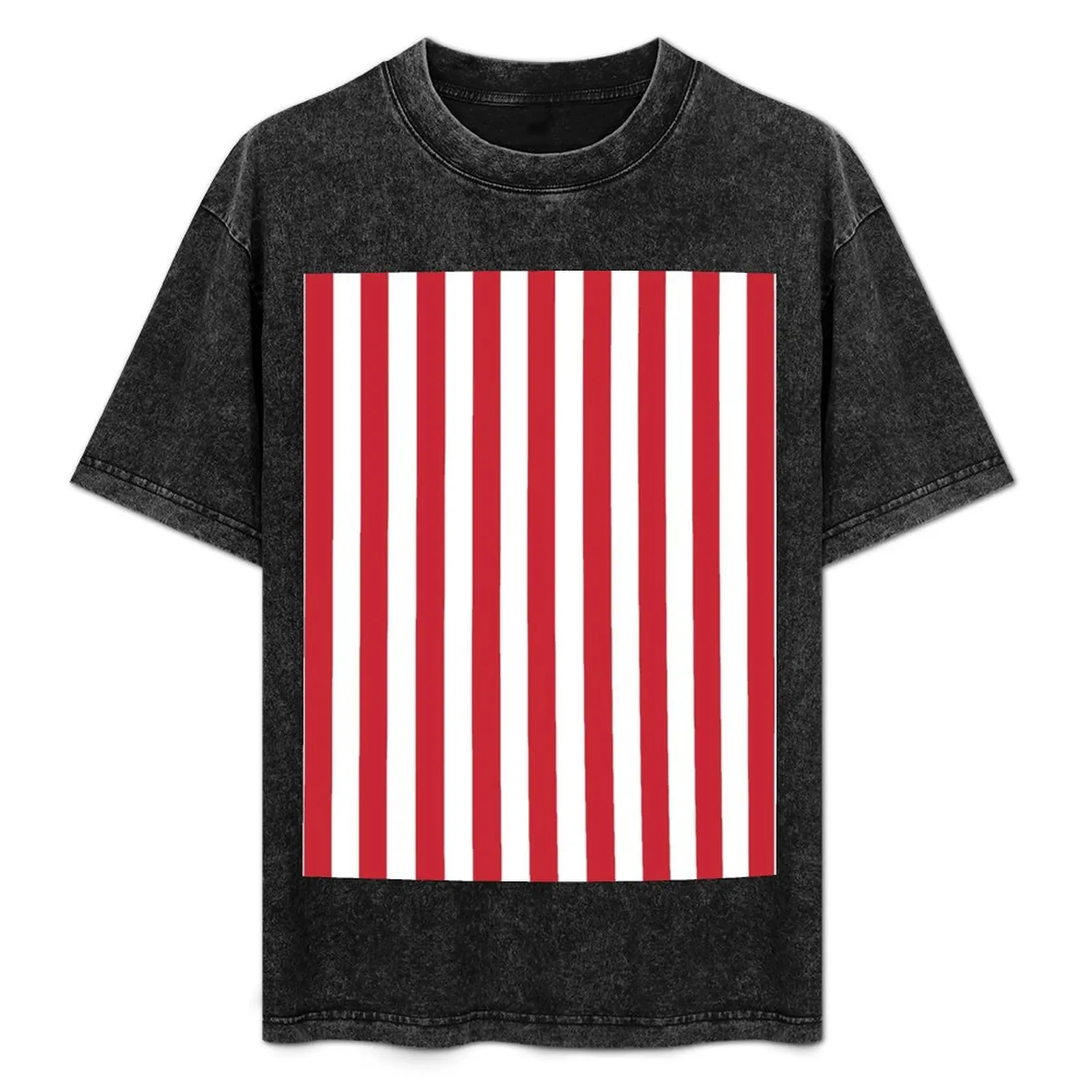 

Red and white vertical stripes pattern T-Shirt Sun Protective Outdoor Tee Top
