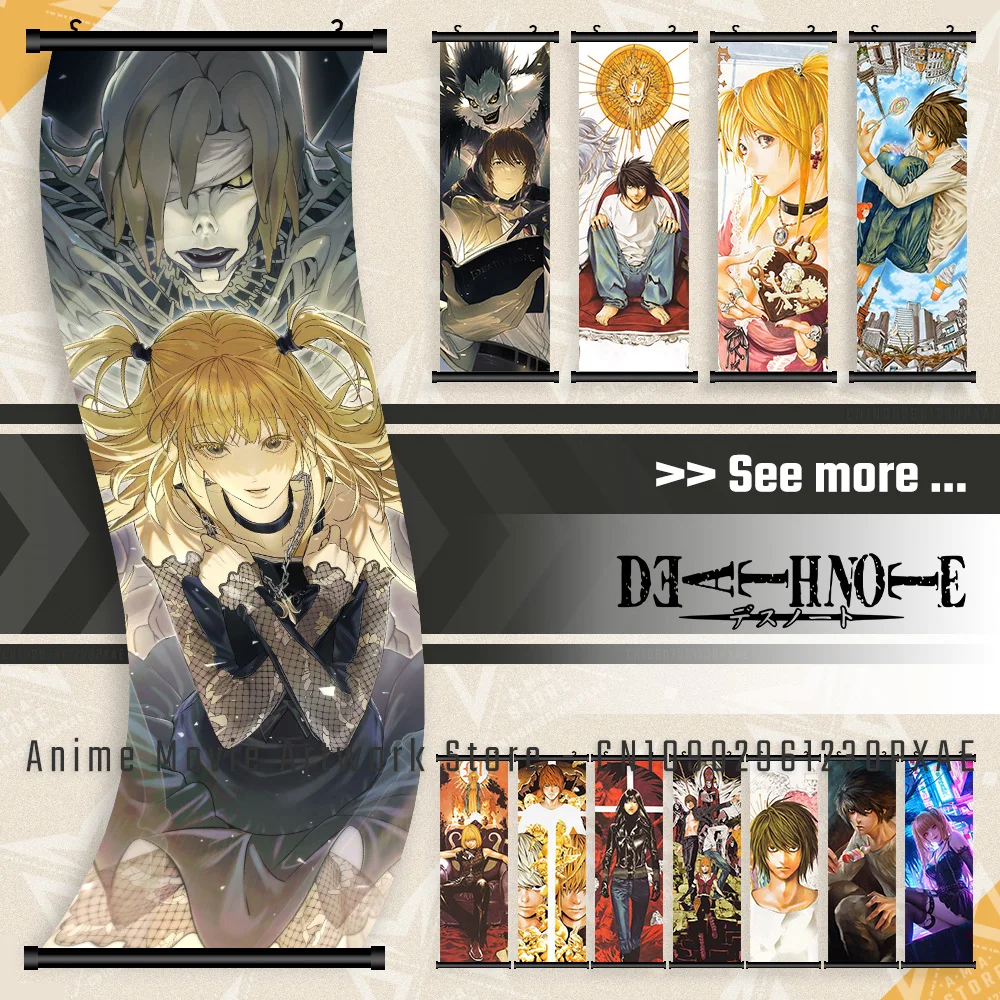 

Death Note Hd Prints Home Decor Scrolls Pictures Japanese Anime Wall Artwork Poster Yagami Light Canvas Painting For Living Room
