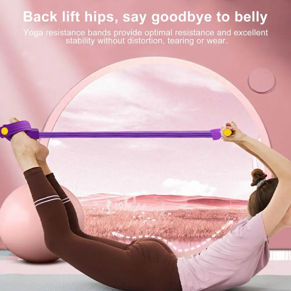 

40cm 6-Tube Pedal Resistance Band Tension Rope Elastic Yoga Pedal Puller Body Stretching Trainer Home Gym Workout Equipment