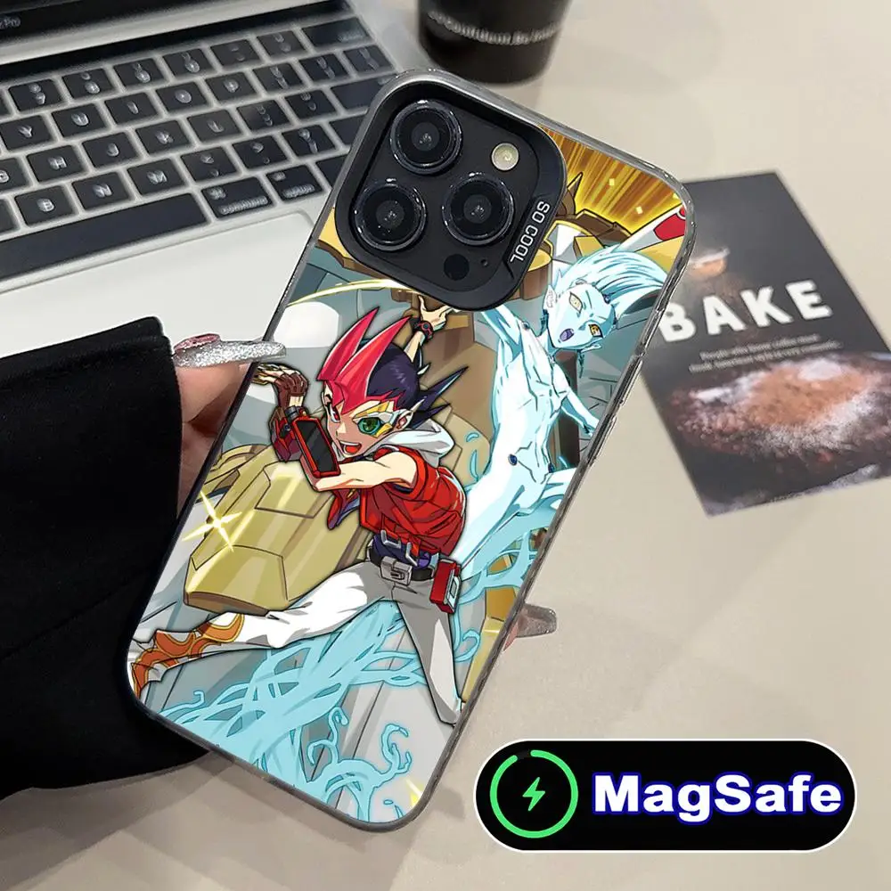 

Чехол для телефона Yugioh Yuma Tsukumo для iPhone 17 16 15 14 13 12 11 Air Pro Max Plus, прозрачный, цветной, с поддержкой MagSafe, класса люкс