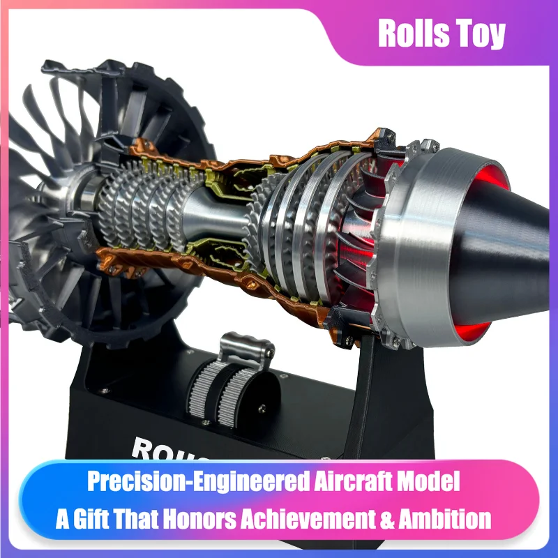 Nuevo modelo de motor de avión, luz LED de velocidad Variable con carga, turbina de potencia de alto rendimiento, regalos y juguetes para aliviar el estrés