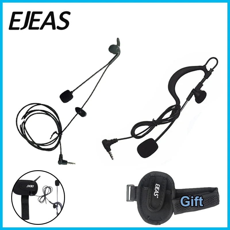 

3.5mm Plug Headset Referee Right Ear Headset For EJEAS FBIM V6, V6C, V4, V4C Intercom Motorcycle Accessories and Headset Arm Bag