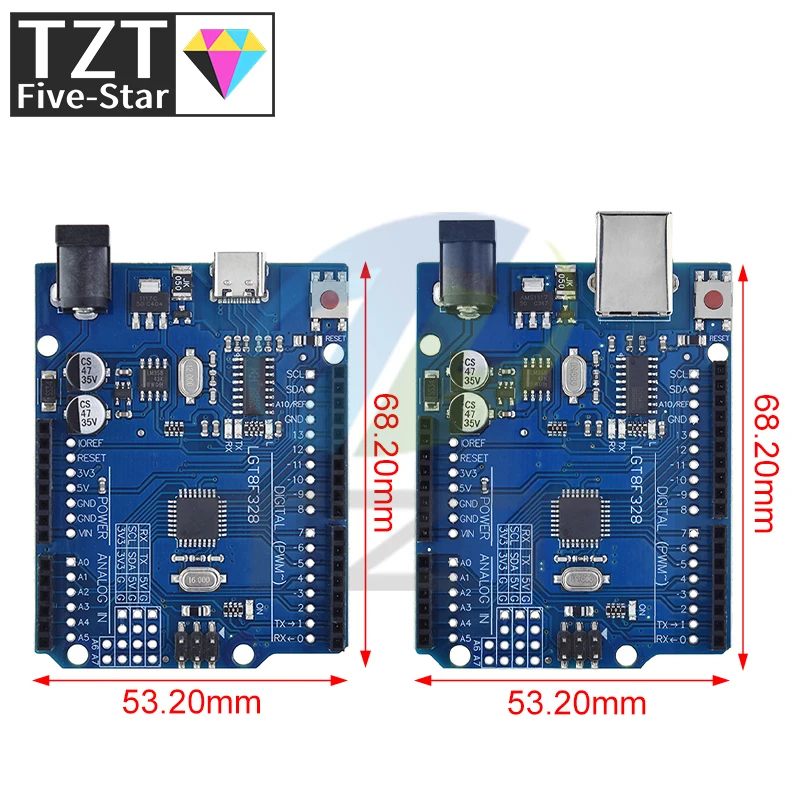 TZT LGT8F328P UNO R3 CH340G Development Board 16Mhz  For Arduino UNO R3 Replacement ATmega328P