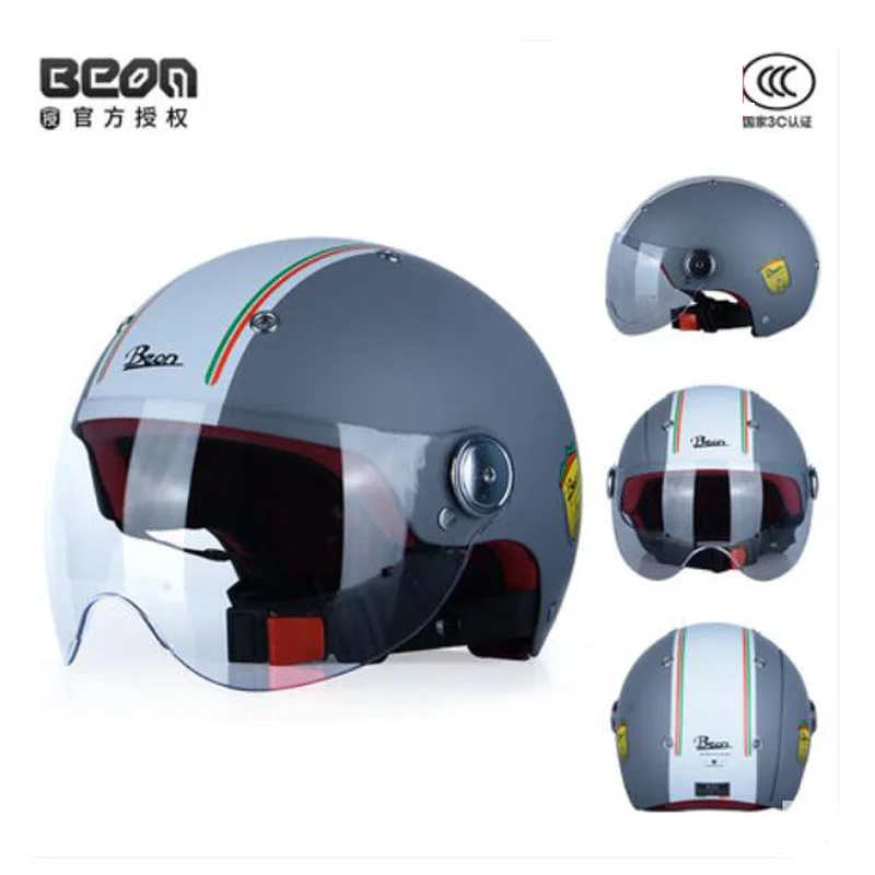 

3C Certification Men's Women's BEON Half Face Motorcycle Helmets Electric Bicycle Safety Helmets Moto Accessories Casco Capacete