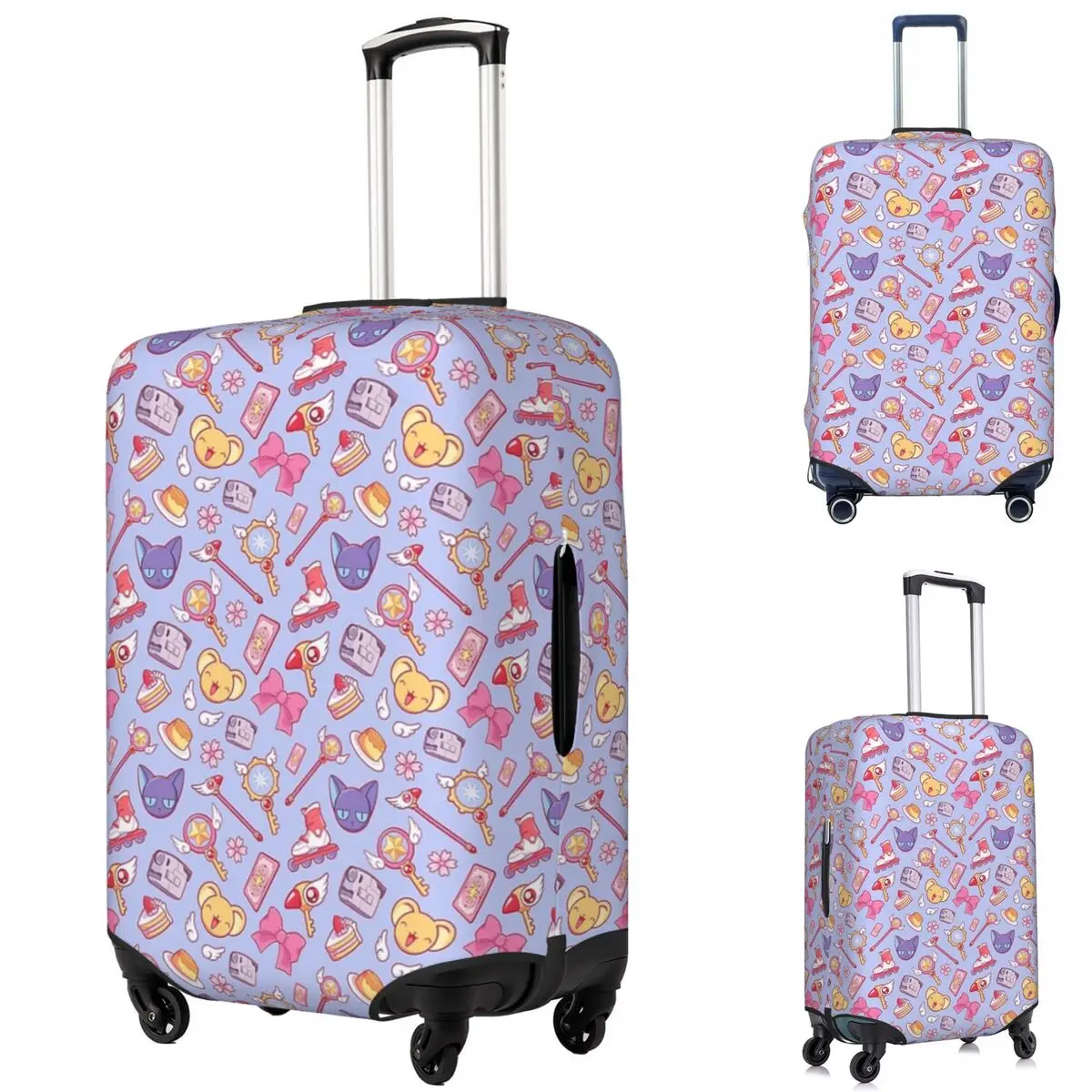 

Sakura Card Captor - Violet Suitcase Cover Protection Elastic Travel Luggage Protector Covers for 18-32 Inch