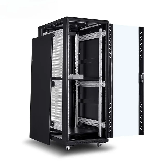 Cross-border supply of 19-inch server rack network cabinet data cabinet 28u indoor floor-to-ceiling network cabinet 6 19" 28U Floor-Standing Server Rack Network Cabinet – Indoor Data Cabinet with Lockable Doors – view 6