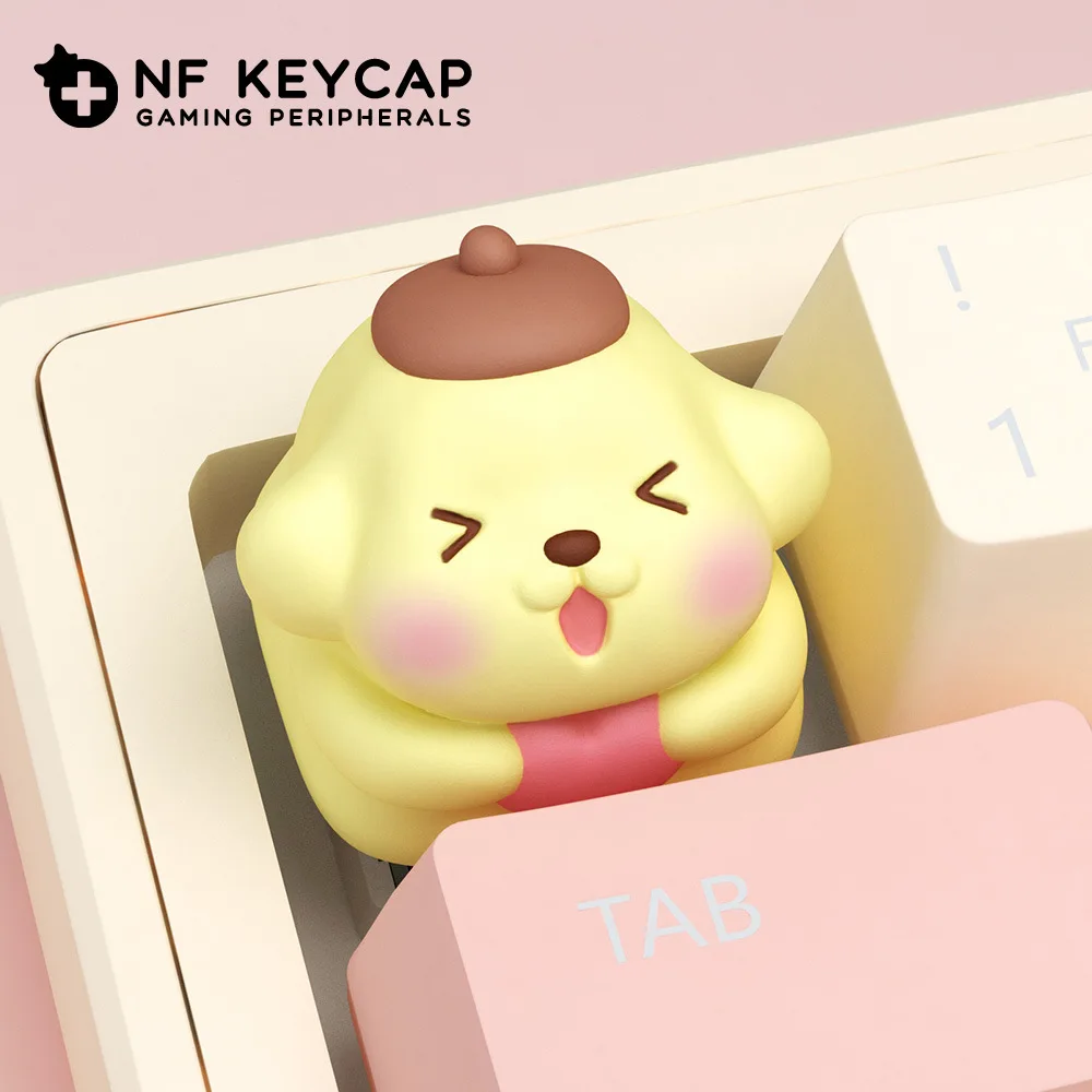 Pudding dog keycap Sanrio peripheral mechanical keyboard keycap cute personalized keycap custom creative resin