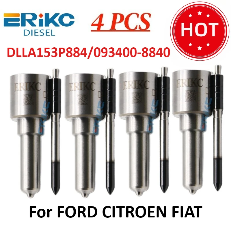 

4PCS Jet Injector DLLA153P884 Diesel Injector Nozzle 093400-8840 Fuel 095000-5800 1378432 6C1Q-9K546-AC for FORD CITROEN FIAT