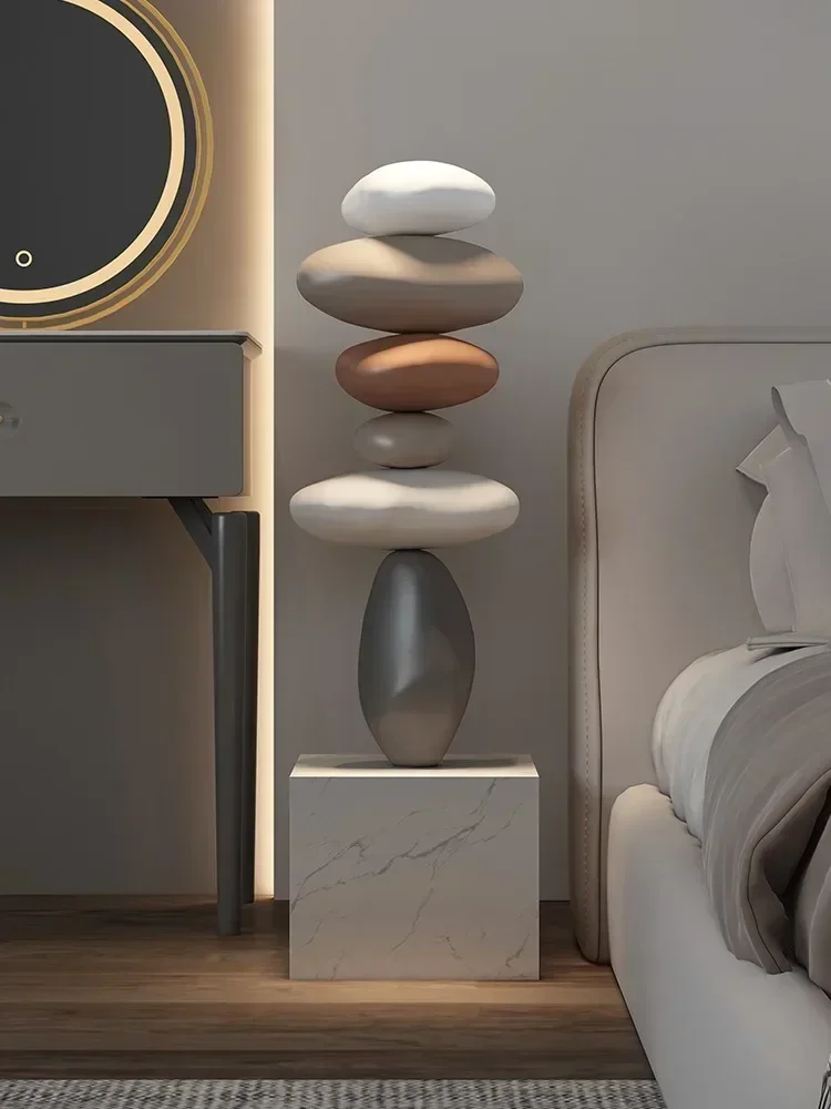 Creative Home Decor Large Stone 80CM Glowing Stone Statue Indoor Feng Shui Sculpture Creative Home Decor Living Room Accessories - Image 6