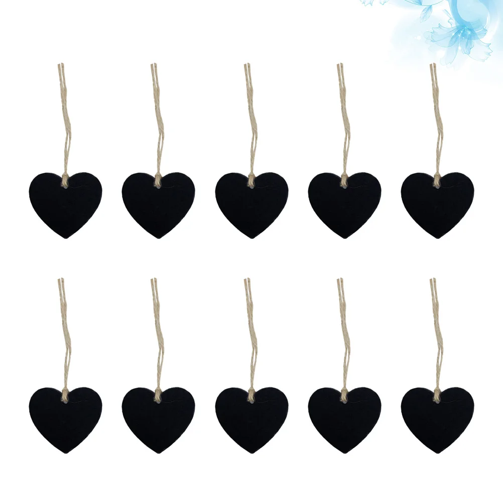

20pcs Heart-Shaped Wooden Tags Natural Wood Hanging Decoration For Craft Wedding Christmas Diy Chalkboard Pendant Scrapbooking