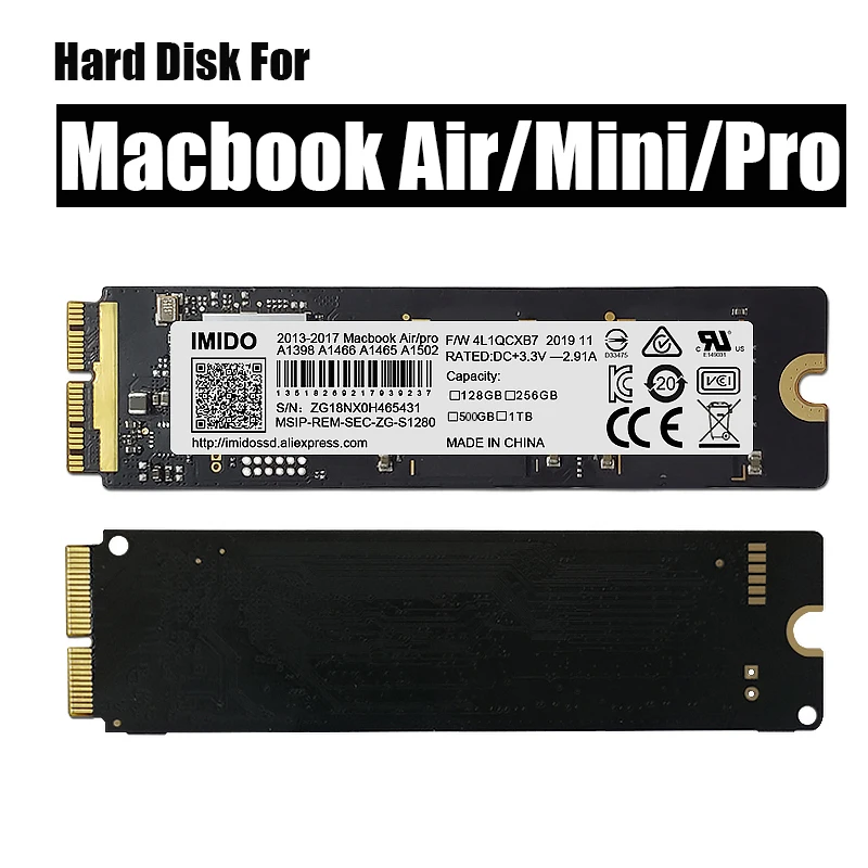 Mac Book Air A1466 SSD 2017 256gb 128gb 1t Również dla A1466/Pro A1502 A1398 Wewnętrzny dysk SSD 512g W zestawie z napędem U i zestawami instalacyjnymi