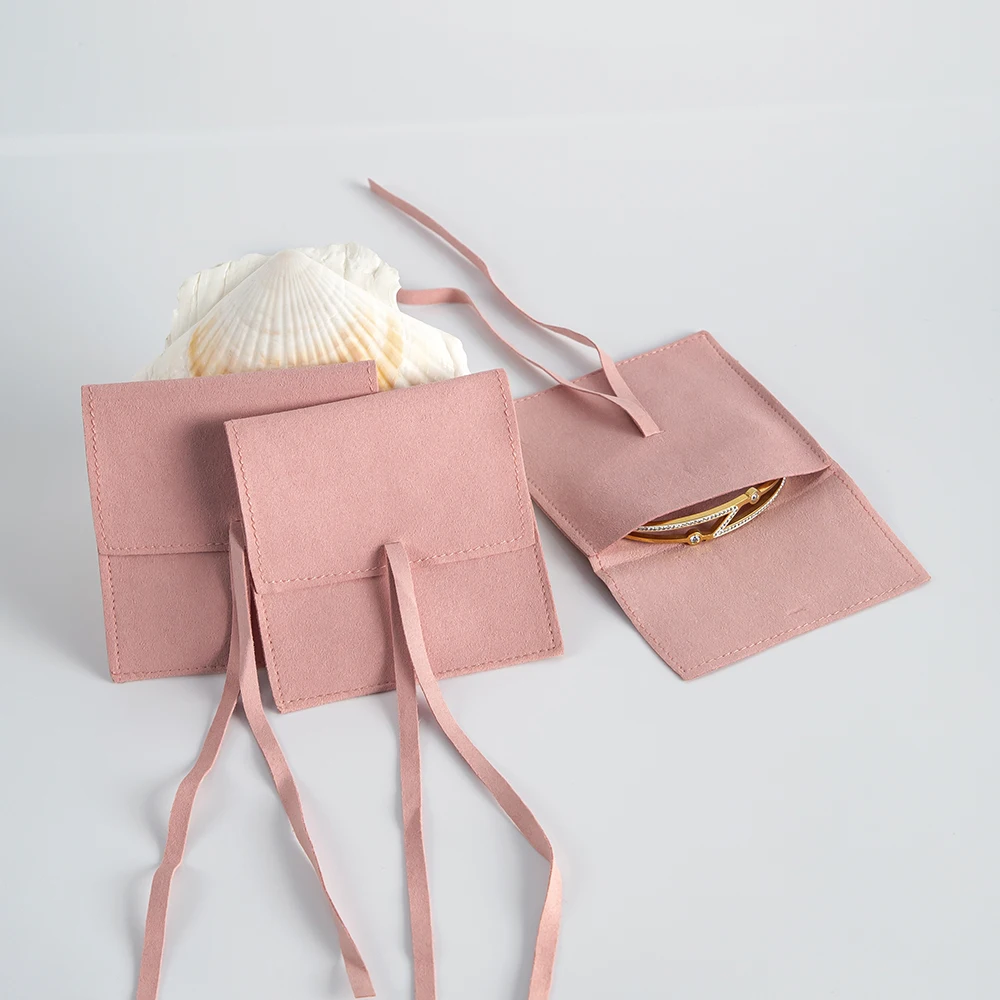 Microfiber Envelope Jewelry Bags Drawstring Pouches