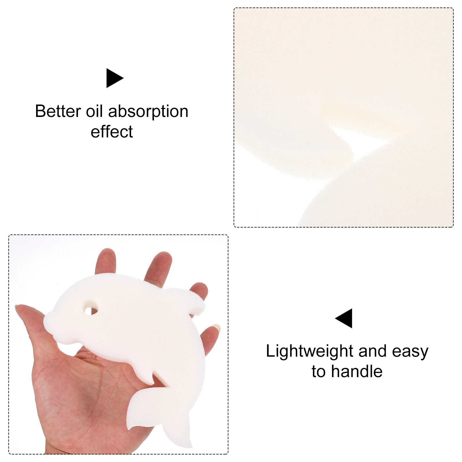 

10Pcs Dolphin Style Sponge Oil Absorbing Filtering Sponge Cleaning Sponges for Pool Bathtub Spa Use Filtering Sponges