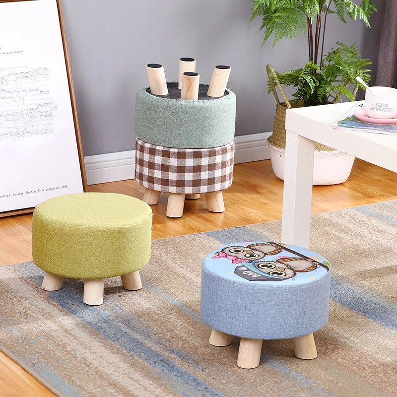 Small Wooden Stool For Kid Adult Multi-Functional Wooden Stool Seat Foot Rest Ideal For Entryway Foyer Hallway Garden