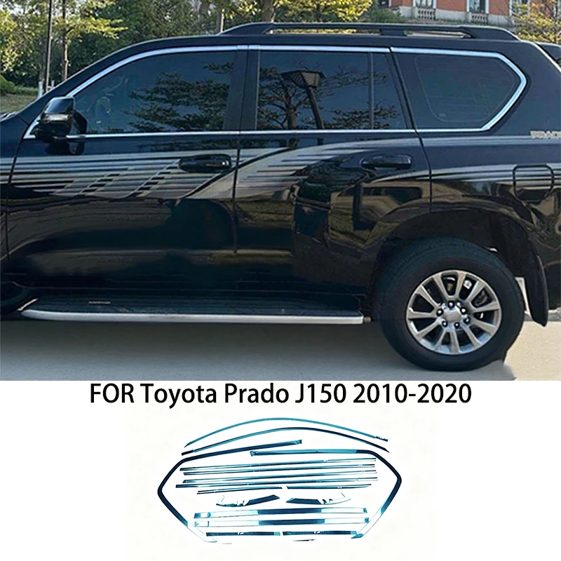 

Car accessories FIT For Toyota Prado J150 2010-2020 Stainless steel chrome Window Molding Strip Sill side Cover Trim