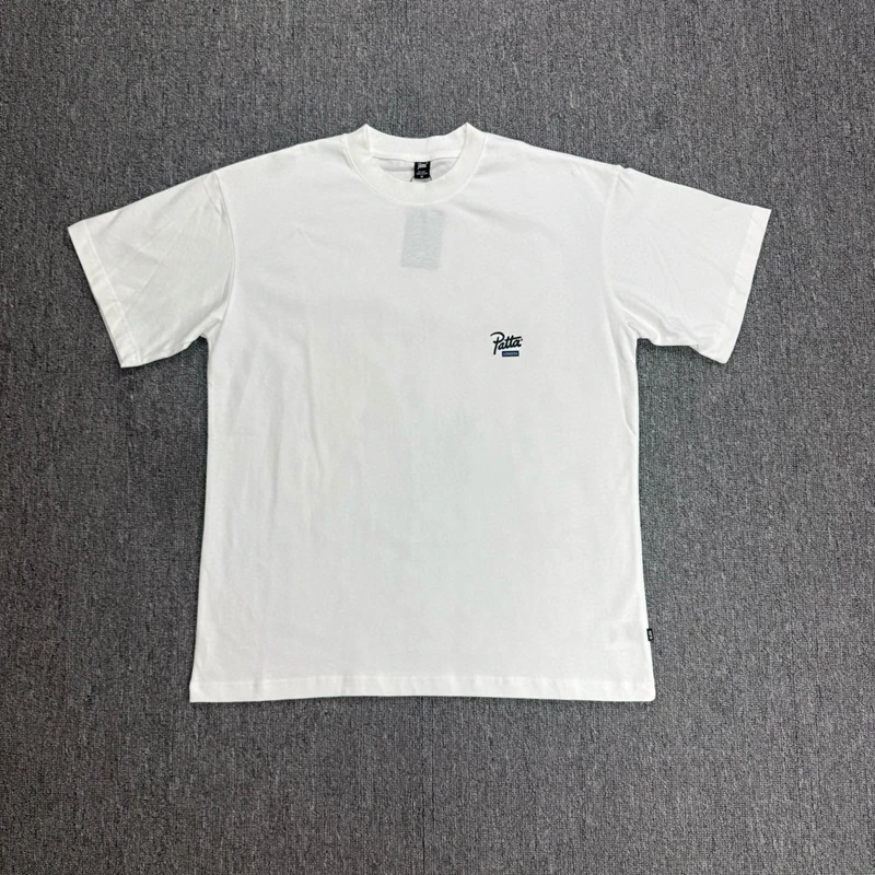 Men's High Street Fashion Red Green Graffiti Print Short Sleeve Patta T-shirts Real Photo Original Label PATTA Top Tee