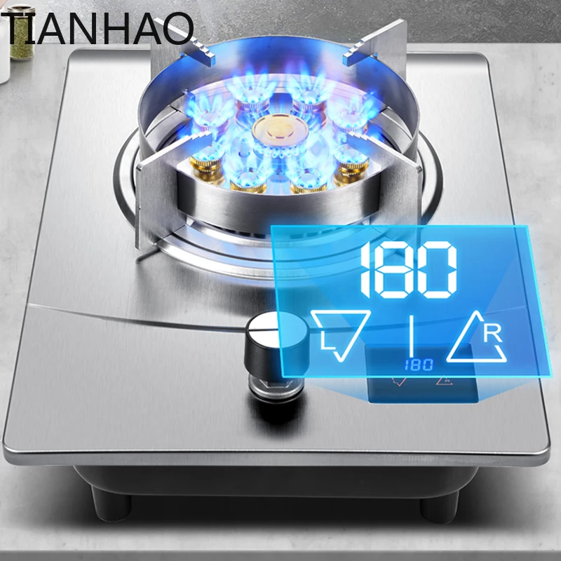 Single Stove Household Desktop Liquefied  Embedded Stainless Steel Fierce Fire Stove