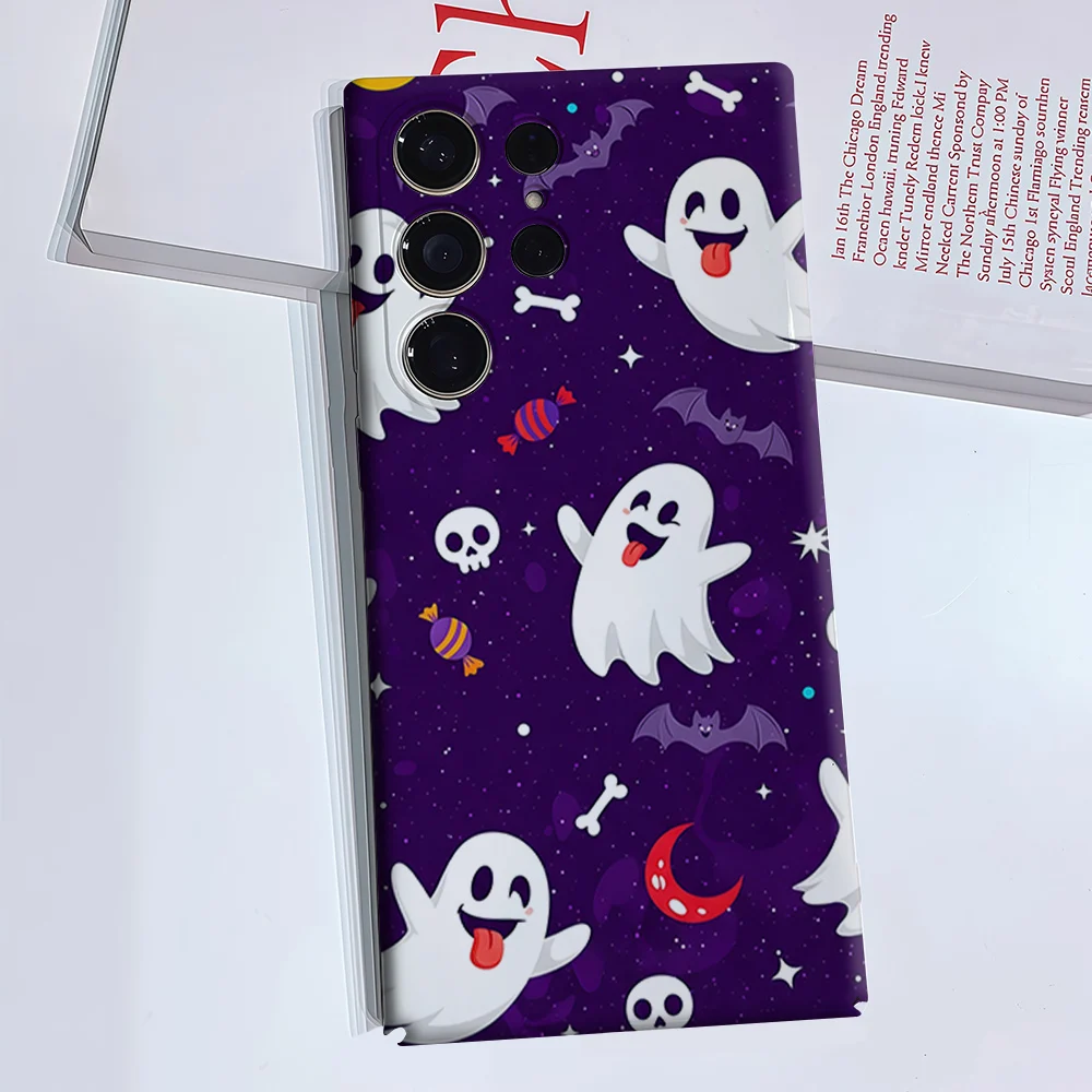 Spooky Ghosts Phone Case for Samsung Galaxy S26 S25 S24 S23 Ultra Plus Luxury Double-layer anti-fall Back Cover