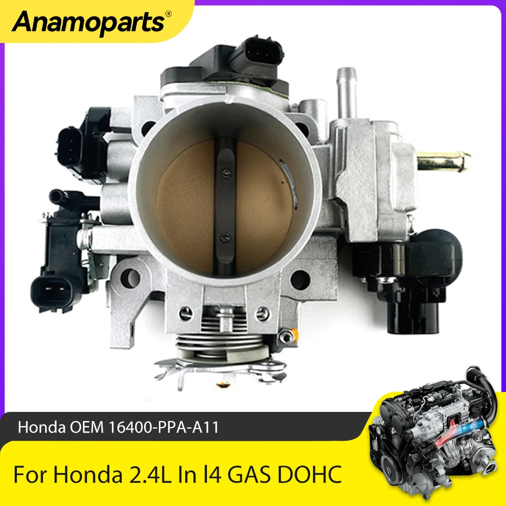 Engine Throttle Body Fit 2.4 L For Honda CR-V CRV 2.4L l4 GAS DOHC 2002-2005 16400-PPA-A11