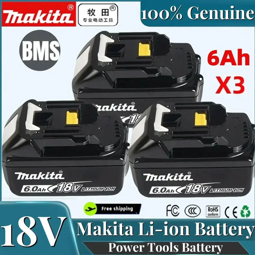 

100% Genuine for makita 18v battery 5Ah/6Ah，makita 18 v battery BL1830B BL1850B BL1850 BL1840 BL1860 Replacement Lithium Battery