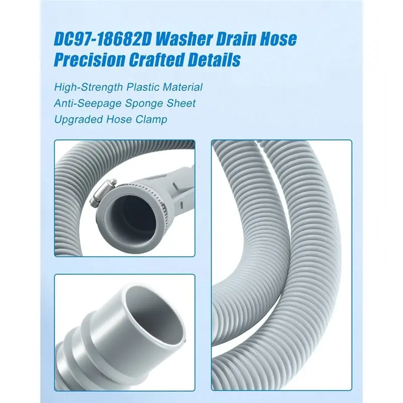 Best Selling-For Samsung Washing Machine Replacement Drain Hose DC97-18682D DC97-18682C Washer For Models WA45H7000AW/AA,