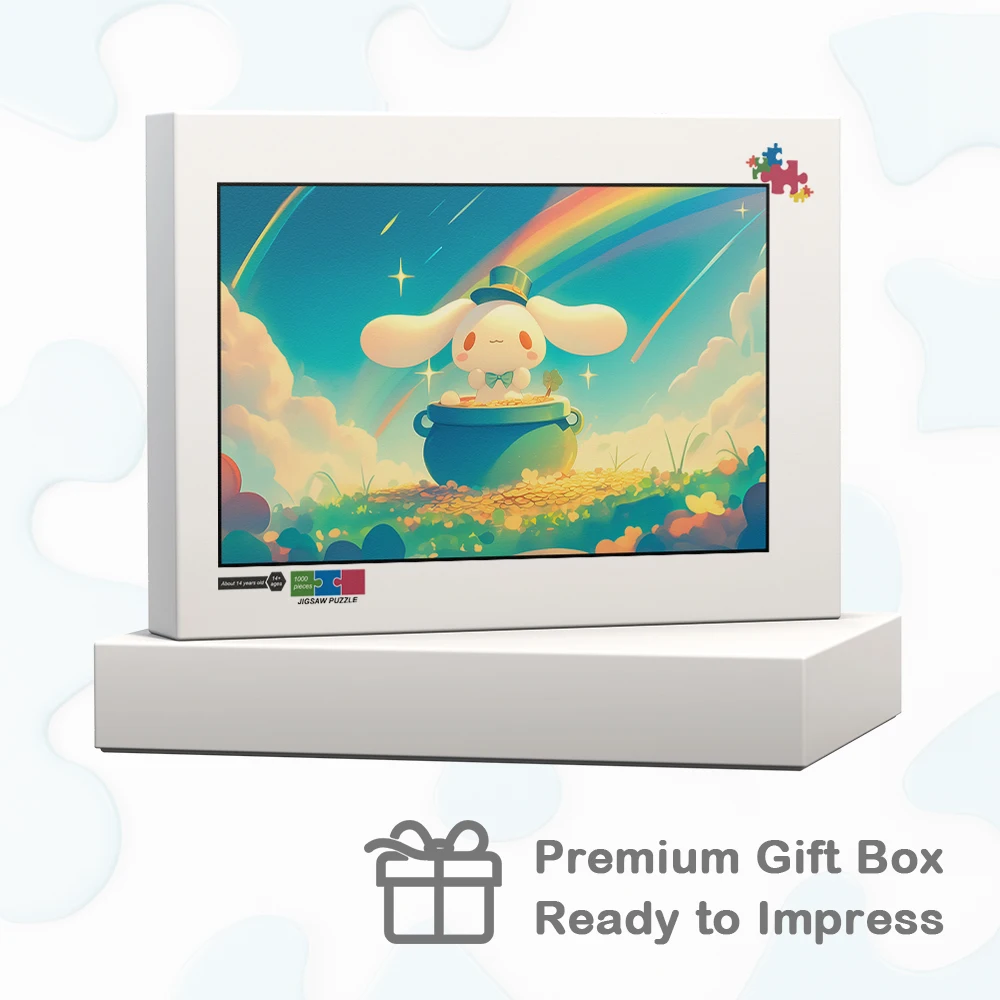 Sanrio Cinnamoroll จิ๊กซอว์ปริศนาการ์ตูนสายรุ้งเมฆปริศนาของเล่นงานอดิเรกคลาสสิกอะนิเมะ Montessori เกมสําหรับเด็ก
