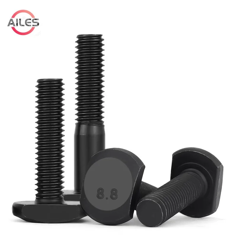 Grade 8.8 Carbon Steel M6 M8 M10 M12 T Shape Screw T- Slot Rail Track Rectangle Hammer Head Bolts