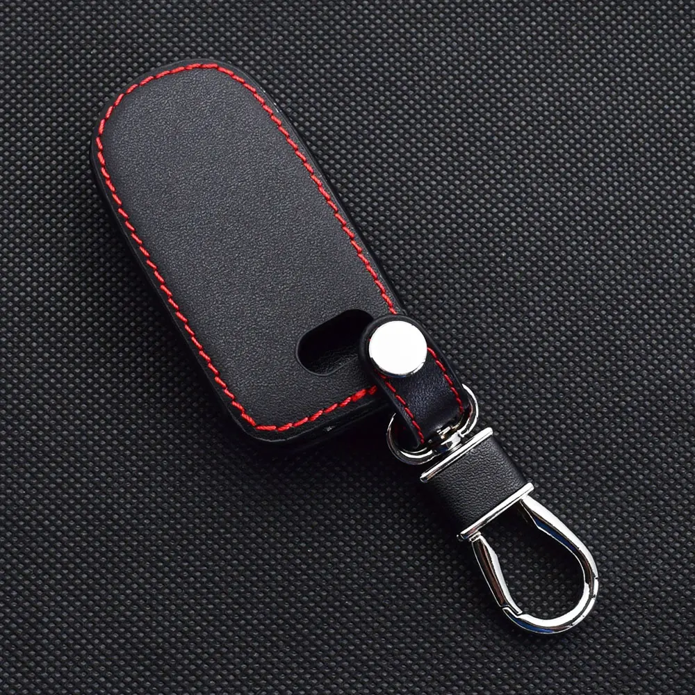Leder Auto Schlüssel Fall Fernbedienung Schutz Abdeckung Schlüsselbund Für Fiat Toro Freemont Dodge Charger Challenger Jeep Grand Cherokee – Detail 6