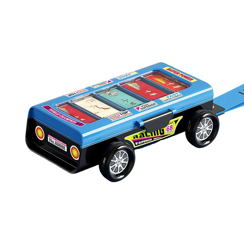 Estuche para lápices con diseño de carreras creativo, caja de lápices multifuncional de gran capacidad, estuche de doble capa, bolsa para lápices, regalo para estudiantes