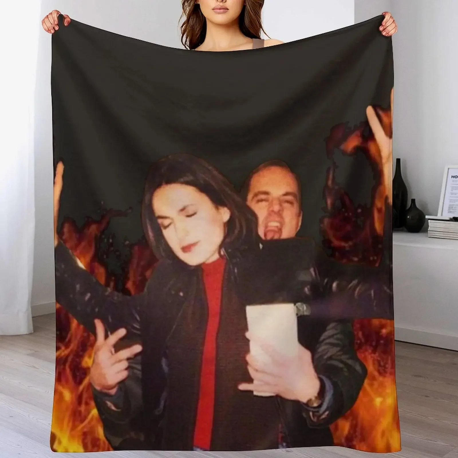 baby chriska flamez (no bg) Throw Blanket Soft Big cosplay anime halloween Personalized Gift Blankets