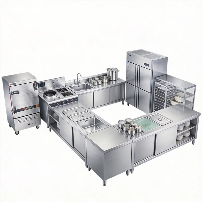 Full Set Of Kitchen Cooking Equipment Stainless Steel Hotel Supplies Restaurant Equipment