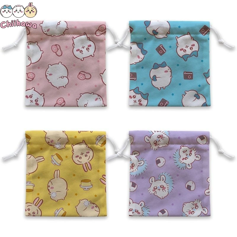 

Chiikawa Series Peripheral Drawstring Mini Drawstring Storage Bag Change Portable Hachiware Usagi Momonga Birthday Gift Boy Girl