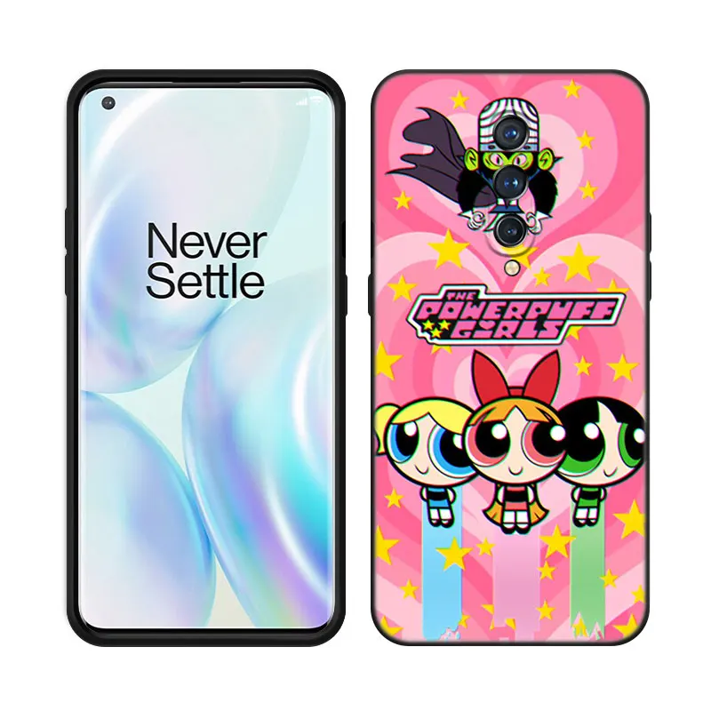 The P-powerpuff Girls Phone Case For OnePlus 9 10 ACE 2V Pro 9RT 10T 10R 11R Nord CE 2 3 Lite N10 N20 N30 Black Silicone Cover