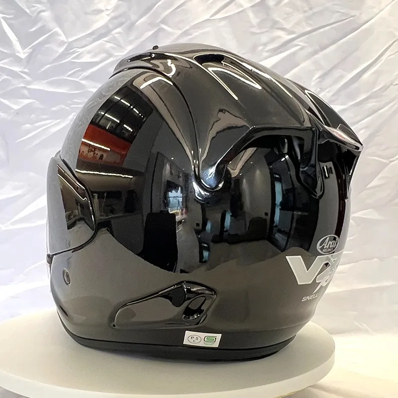 VZ-RAM  ABS Classic 3/4 Open Face Helmet,For Vintage Motorcycle and Cruise Motorcycle Protection Helmets,Bright black,Capacete