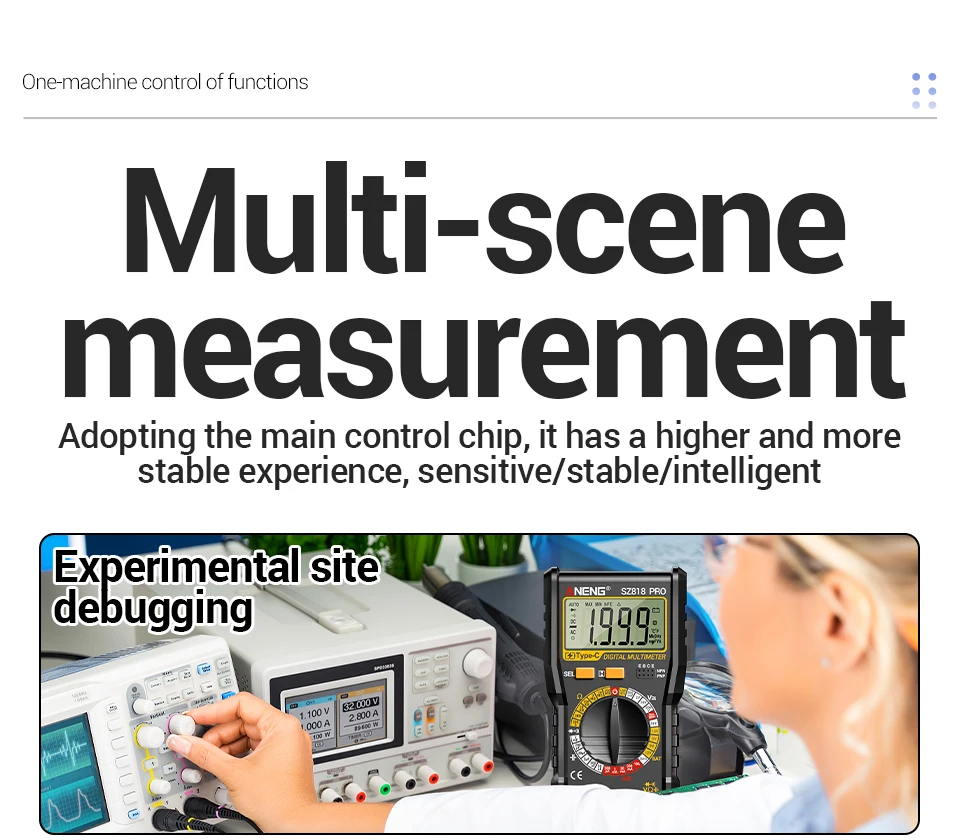 ANENG Digital Multimeters Rechargeable SZ818 Professional AC/DC Voltage NCV Ammeter Voltmeter HFE Triode Capacitor Test Tools