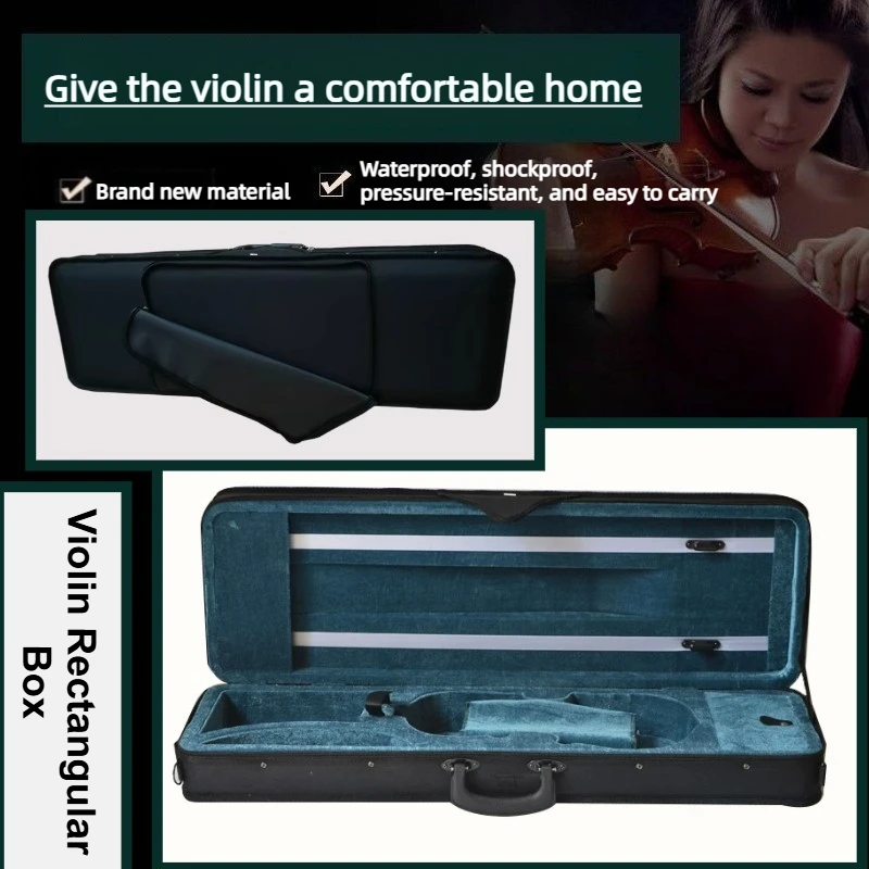 High-end Violin Rectangular Box 4/4 3/4 1/2 1/4 1/8 Size Durable Violin Box for Violinists and Musicians Instrument Accessories