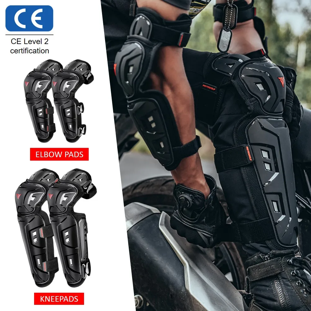 

Motorcycle Knee Pad Elbow Protective Combo Knee Protector Equipment Gear Outdoor Sport Motocross Knee Pad Ventilate Four Seasons
