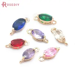10PCS 18K Gold Color Oval Shape Connect Charms Pendants High Quality Necklace Earrings Diy Accessories Rosediy Official Store