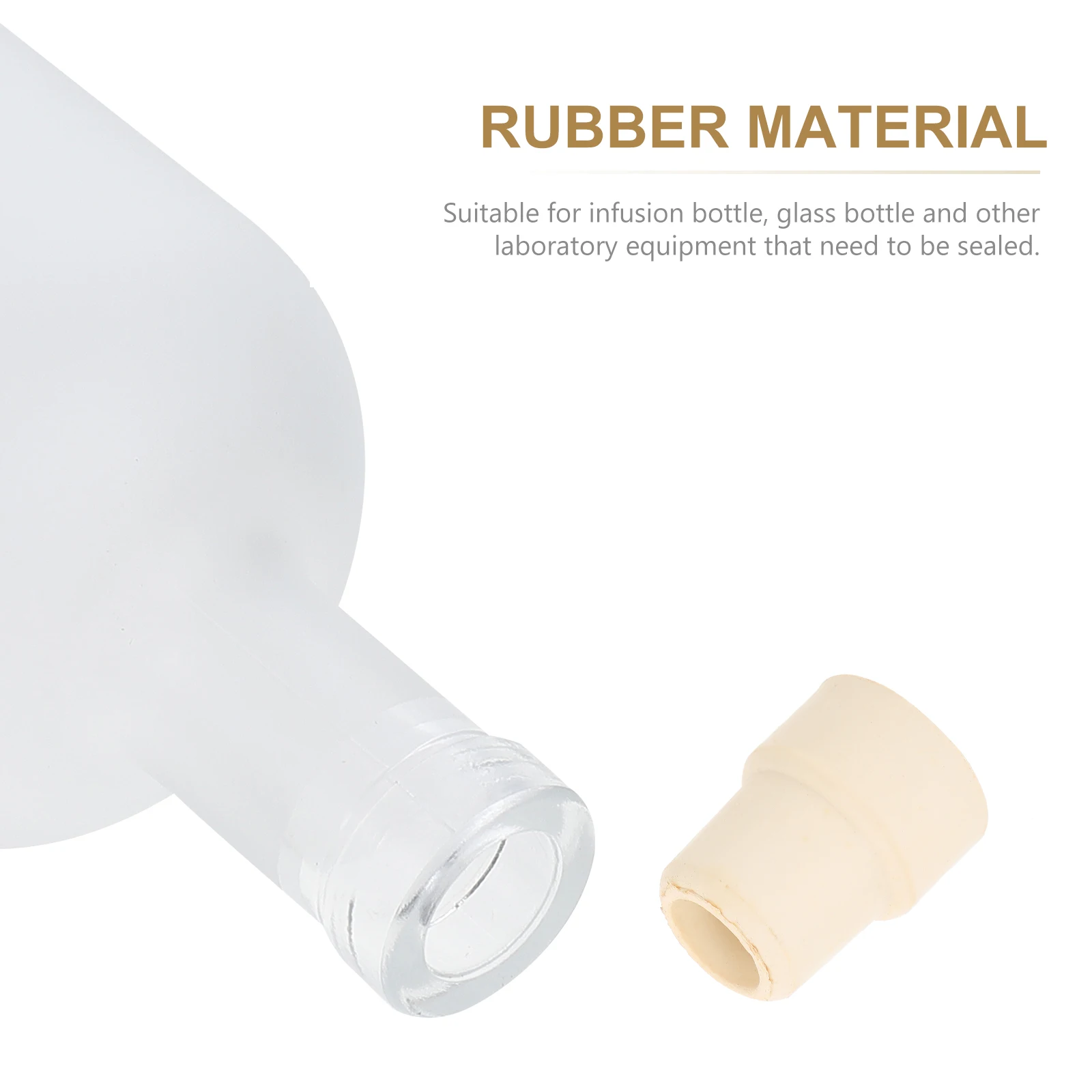 

25Pcs Bottle Plug Stopper Laboratory-Grade Rubber Seal for Infusion Bottles Glass Jars and Science Experiment Sealing Needs