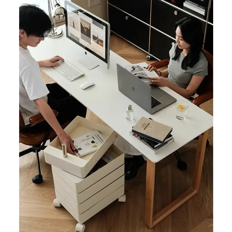 Solid wood desk Nordic modern household long computer desk
