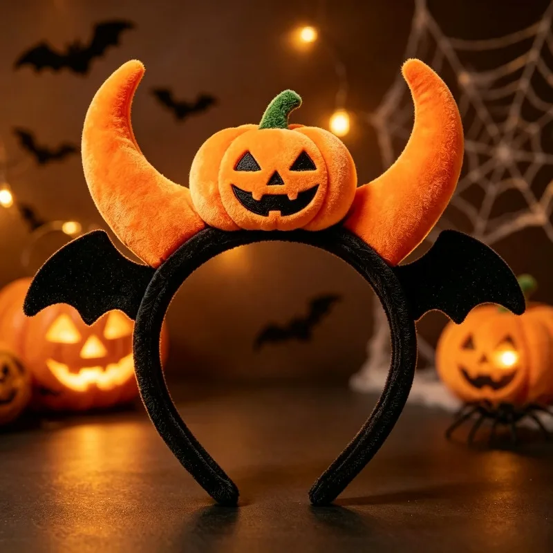 Halloween Pumpkin Headband One Size Adjustable Great For Haunted Attraction Party Carnival Parade And Cosplay Dress Up