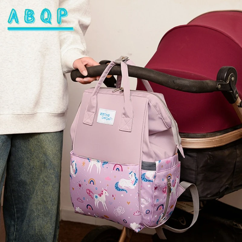 New Cartoon Diaper Bag Backpack Multifunctional Baby Diaper Bag Backpack Large Capacity Portable Baby Diaper Bag Backpack