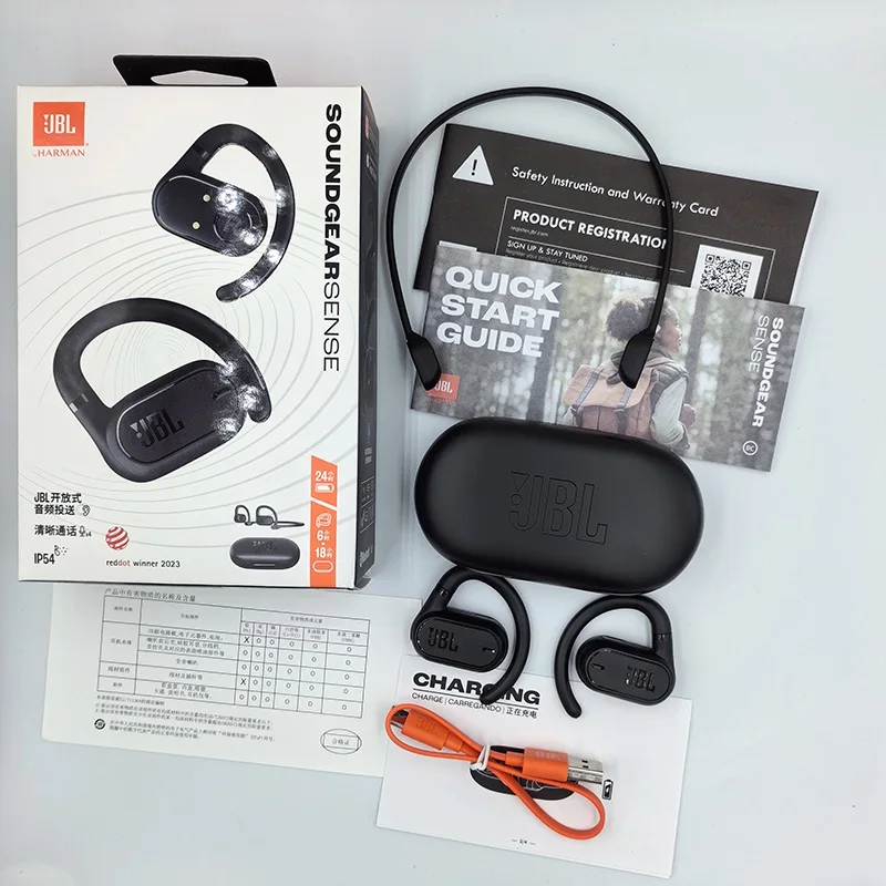 Originele Jbl Soundgear Sense Echte Draadloze Open-Ear Hoofdtelefoon Sport Hardloopheadset Basgeluid Muziek Oortelefoon Hk Versie