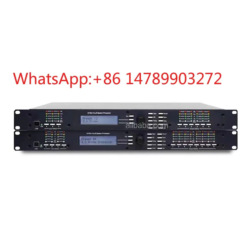 

FIR DSP Speaker Processor 4In8Out DJ Stage Professional Sound System Audio Crossover Equipment