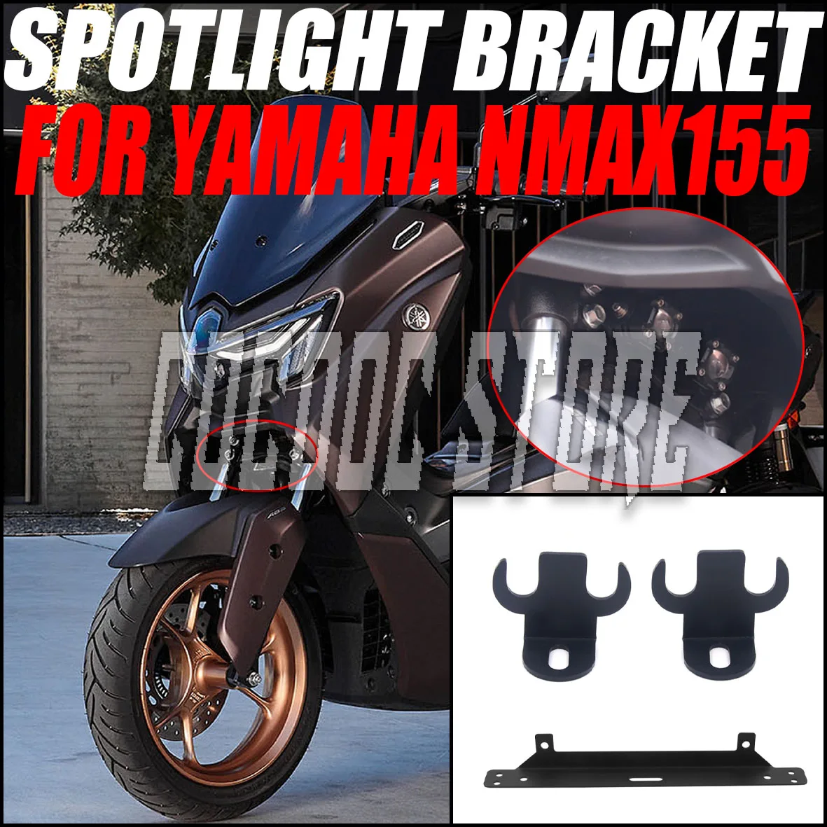 

Motorcycle accessories suitable for Yamaha NMAX155 NMAX 155 N MAX 155 spotlight bracket bracket spotlight fog lamp holder